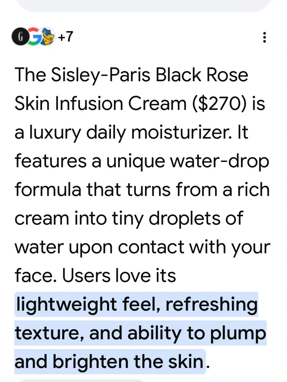 Sisley Black Rose Plumping & Radiance Skin Infusion Cream
